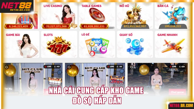 Nhà cái cung cấp kho game đồ sộ hấp dẫn